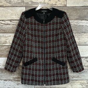 COPY - Kasper Black Red & White Jacket/Blazer